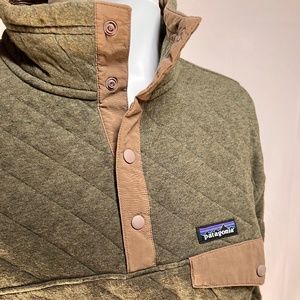 PATAGONIA MENS ORGANIC COTTON QUILT SNAP T PULLOVER (L)